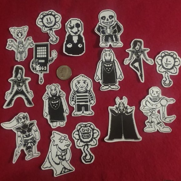 Handmade Anime Manga Videogame Underground Monsters Sans Undertale Stickers Set! - Picture 1 of 1